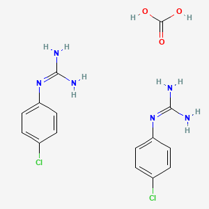 molecular formula C15H18Cl2N6O3 B1585702 4-Chlorophenylguanidine carbonate CAS No. 61705-88-2