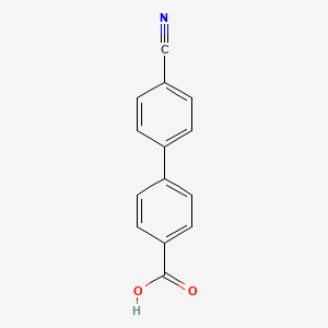 molecular formula C14H9NO2 B1585705 4'-Cyano-[1,1'-biphenyl]-4-carboxylic acid CAS No. 5728-46-1