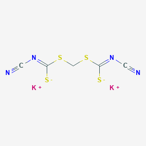 molecular formula C5H2K2N4S4 B1585711 Methylenebis(cyanimidodithiocarbonic acid)-S,S-dipotassium salt CAS No. 76837-94-0