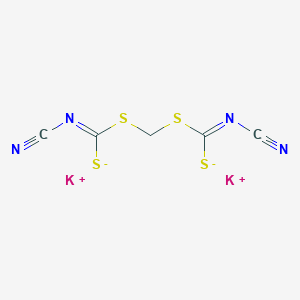 molecular formula C5H2K2N4S4 B1585711 dipotassium;N-cyano-1-[(N-cyano-C-sulfidocarbonimidoyl)sulfanylmethylsulfanyl]methanimidothioate CAS No. 76837-94-0