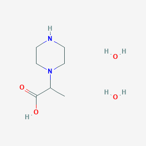 molecular formula C7H18N2O4 B1585716 2-(哌嗪-1-基)丙酸二水合物 CAS No. 824414-03-1