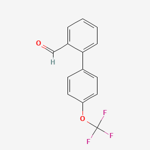 molecular formula C14H9F3O2 B1585718 4'-Trifluoromethoxy-biphenyl-2-carbaldehyde CAS No. 728919-13-9