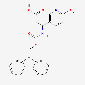 molecular formula C24H22N2O5 B1585722 (R)-3-((((9H-Fluoren-9-yl)methoxy)carbonyl)amino)-3-(6-methoxypyridin-3-yl)propanoic acid CAS No. 959581-71-6