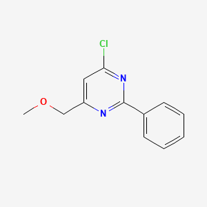 molecular formula C12H11ClN2O B1585726 4-Chloro-6-(methoxymethyl)-2-phenylpyrimidine CAS No. 325685-59-4