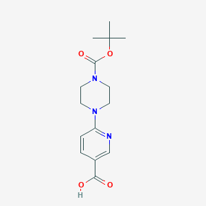 molecular formula C15H21N3O4 B1585732 Boc-piperazine-pyridine-COOH CAS No. 201809-22-5