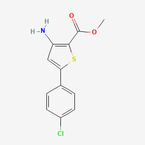 molecular formula C12H10ClNO2S B1585751 甲基3-氨基-5-(4-氯苯基)噻吩-2-羧酸甲酯 CAS No. 91076-93-6