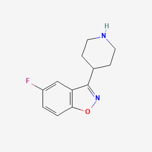 molecular formula C12H13FN2O B1585764 5-Fluoro-3-(4-piperidinyl)-1,2-benzisoxazole CAS No. 84163-64-4