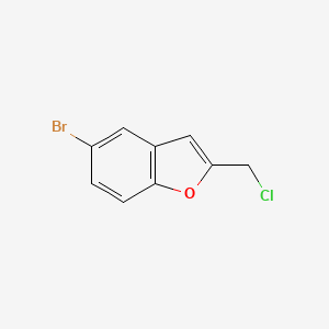 molecular formula C9H6BrClO B1585766 5-Bromo-2-chloromethylbenzofuran CAS No. 38220-78-9