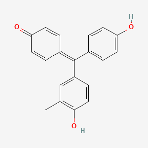 molecular formula C20H16O3 B1585799 4-((4-Hydroxy-3-methylphenyl)(4-hydroxyphenyl)methylene)cyclohexa-2,5-dien-1-one CAS No. 633-00-1