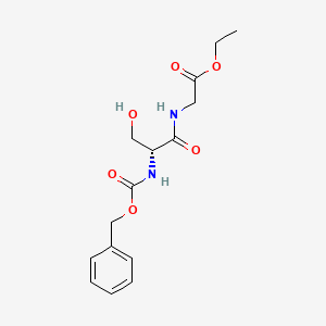 molecular formula C15H20N2O6 B1585808 (S)-ethyl 2-(2-(((benzyloxy)carbonyl)amino)-3-hydroxypropanamido)acetate CAS No. 4526-93-6