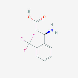 molecular formula C10H10F3NO2 B1585810 (R)-3-Amino-3-(2-(trifluoromethyl)phenyl)propanoic acid CAS No. 791582-16-6