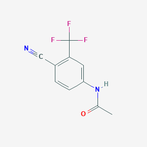 molecular formula C10H7F3N2O B1585844 N-[4-cyano-3-(trifluoromethyl)phenyl]acetamide CAS No. 97760-99-1