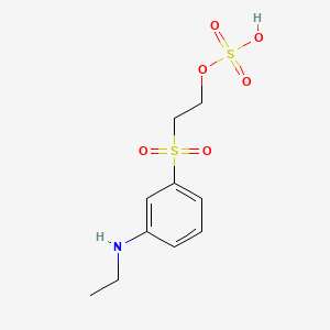 molecular formula C10H15NO6S2 B1585857 2-[3-(Ethylamino)phenyl]sulfonylethyl hydrogen sulfate CAS No. 83574-63-4