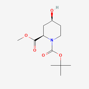 molecular formula C12H21NO5 B1585858 (2R,4S)-N-Boc-4-羟基哌啶-2-羧酸甲酯 CAS No. 321744-26-7