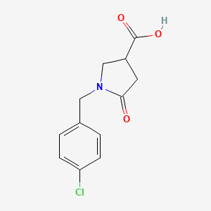 molecular formula C12H12ClNO3 B1585862 1-(4-Chlorobenzyl)-5-oxopyrrolidine-3-carboxylic acid CAS No. 96449-92-2