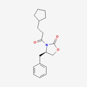 molecular formula C18H23NO3 B1585863 (R)-3-(3-Cyclopentyl-1-oxopropyl)-(1-phenylmethyl)-2-oxazolidinone CAS No. 289677-10-7