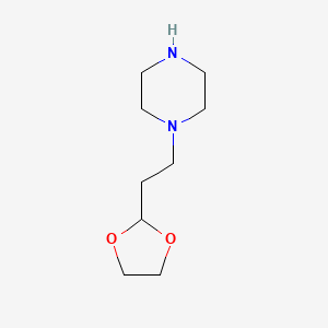 molecular formula C9H18N2O2 B1585878 1-[2-(1,3-Dioxolan-2-yl)ethyl]piperazine CAS No. 25553-77-9
