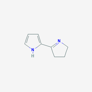 molecular formula C8H10N2 B158589 2-(3,4-Dihydro-2H-pyrrol-5-yl)-1H-pyrrole CAS No. 10087-65-7