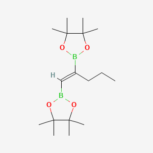 molecular formula C17H32B2O4 B1585900 1-cis-1,2-Bis(4,4,5,5-tetramethyl-1,3,2-dioxaborolan-2-yl)pentene CAS No. 307531-75-5