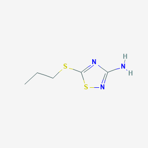 molecular formula C5H9N3S2 B1585914 3-Amino-5-propylthio-1,2,4-thiadiazole CAS No. 60093-13-2