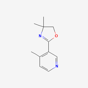 molecular formula C11H14N2O B1585962 3-(4,4-Dimethyl-4,5-dihydro-1,3-oxazol-2-YL)-4-methylpyridine CAS No. 68981-84-0