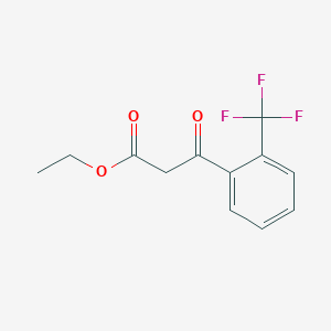 molecular formula C12H11F3O3 B1585977 Ethyl 3-oxo-3-[2-(trifluoromethyl)phenyl]propanoate CAS No. 89424-17-9