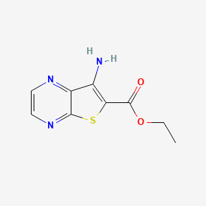 molecular formula C9H9N3O2S B1586008 7-氨基噻吩并[2,3-b]吡嗪-6-羧酸乙酯 CAS No. 56881-21-1