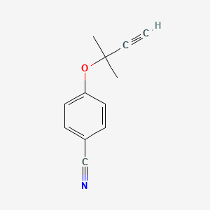 molecular formula C12H11NO B1586020 4-[(1,1-Dimethylprop-2-ynyl)oxy]benzonitrile CAS No. 33143-92-9