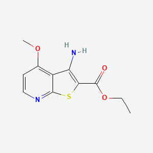 molecular formula C11H12N2O3S B1586028 Ethyl 3-amino-4-methoxythieno[2,3-b]pyridine-2-carboxylate CAS No. 338773-61-8