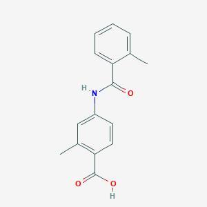 molecular formula C16H15NO3 B158604 2-Methyl-4-(2-methylbenzamido)benzoic acid CAS No. 317374-08-6