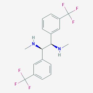 molecular formula C18H18F6N2 B1586045 (1R,2R)-(+)-N,N'-Dimethyl-1,2-bis[3-(trifluoromethyl)phenyl]ethylenediamine CAS No. 137944-39-9