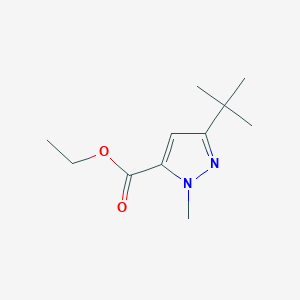 molecular formula C11H18N2O2 B1586047 ethyl 3-(tert-butyl)-1-methyl-1H-pyrazole-5-carboxylate CAS No. 133261-10-6