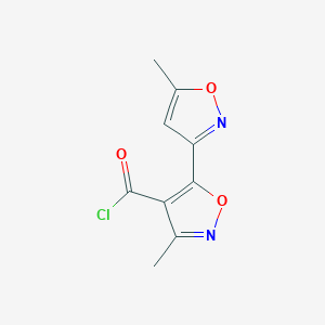 molecular formula C9H7ClN2O3 B1586048 3-Methyl-5-(5-Methylisoxazol-3-Yl)Isoxazol-4-Carbonylchloride CAS No. 306936-71-0