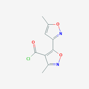 molecular formula C9H7ClN2O3 B1586048 3-Methyl-5-(5-methylisoxazol-3-yl)isoxazole-4-carbonyl chloride CAS No. 306936-71-0