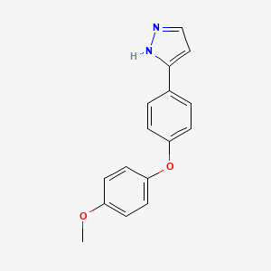 molecular formula C16H14N2O2 B1586050 5-[4-(4-methoxyphenoxy)phenyl]-1H-pyrazole CAS No. 620633-54-7
