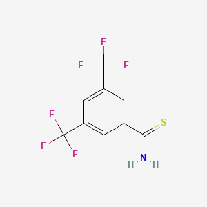 molecular formula C9H5F6NS B1586051 3,5-Di(trifluoromethyl)benzene-1-carbothioamide CAS No. 317319-15-6