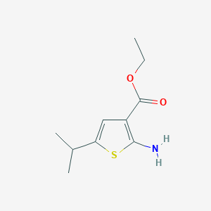 molecular formula C10H15NO2S B1586079 Ethyl 2-amino-5-isopropylthiophene-3-carboxylate CAS No. 65416-85-5