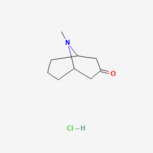 molecular formula C9H16ClNO B1586103 9-氮杂双环[3.3.1]壬烷-3-酮，盐酸盐 CAS No. 6164-62-1