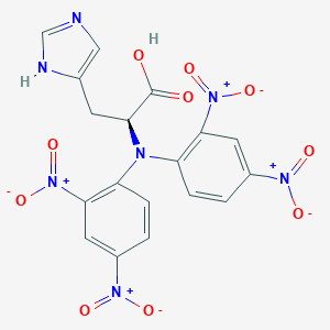 molecular formula C18H13N7O10 B158613 N,N-Bis(2,4-dinitrophenyl)-L-histidine CAS No. 1655-66-9