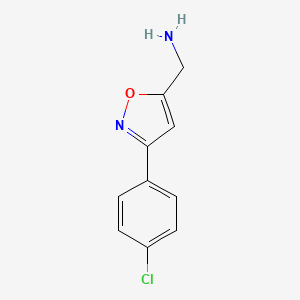 molecular formula C10H9ClN2O B1586143 [3-(4-Chlorophenyl)-5-isoxazolyl]methanamine CAS No. 66046-42-2