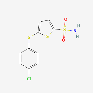 molecular formula C10H8ClNO2S3 B1586155 5-[(4-Chlorophenyl)thio]thiophene-2-sulfonamide CAS No. 63031-81-2