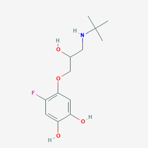 molecular formula C13H20FNO4 B158616 3-(tert-Butylamino)-1-(3,4-dihydroxy-6-fluorophenoxy)-2-propanol CAS No. 132178-19-9