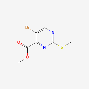 molecular formula C7H7BrN2O2S B1586170 5-溴-2-(甲硫基)-4-嘧啶甲酸甲酯 CAS No. 50593-91-4