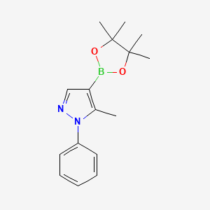 molecular formula C16H21BN2O2 B1586172 5-甲基-1-苯基-4-(4,4,5,5-四甲基-1,3,2-二氧杂硼环丁烷-2-基)-1H-吡唑 CAS No. 849776-88-1