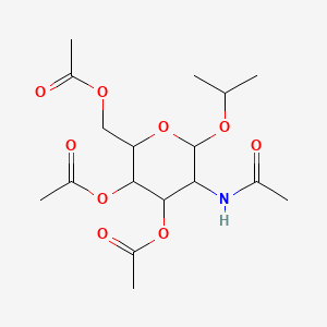 molecular formula C17H27NO9 B1586179 (5-Acetamido-3,4-diacetyloxy-6-propan-2-yloxyoxan-2-yl)methyl acetate CAS No. 7772-85-2