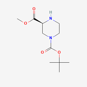 molecular formula C11H20N2O4 B1586187 (S)-1-N-Boc-哌嗪-3-羧酸甲酯 CAS No. 314741-39-4