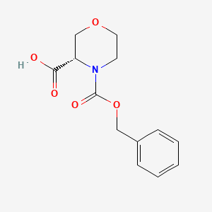 molecular formula C13H15NO5 B1586192 (S)-4-Cbz-Morpholine-3-carboxylic acid CAS No. 819078-65-4