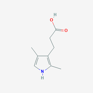 molecular formula C9H13NO2 B1586193 3-(2,4-dimethyl-1H-pyrrol-3-yl)propanoic Acid CAS No. 54474-50-9