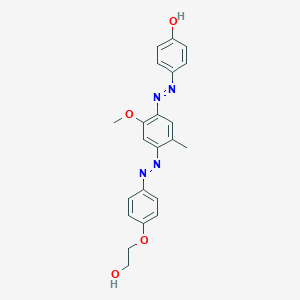 molecular formula C22H22N4O4 B158620 Phenol, 4-[[4-[[4-(2-hydroxyethoxy)phenyl]azo]-2-methoxy-5-methylphenyl]azo]- CAS No. 10196-13-1