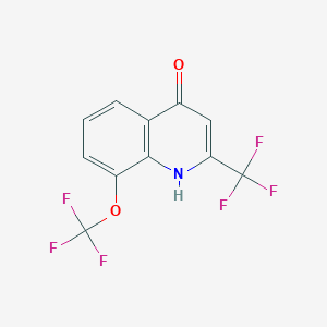molecular formula C11H5F6NO2 B1586203 8-(三氟甲氧基)-2-(三氟甲基)喹啉-4-醇 CAS No. 306935-26-2